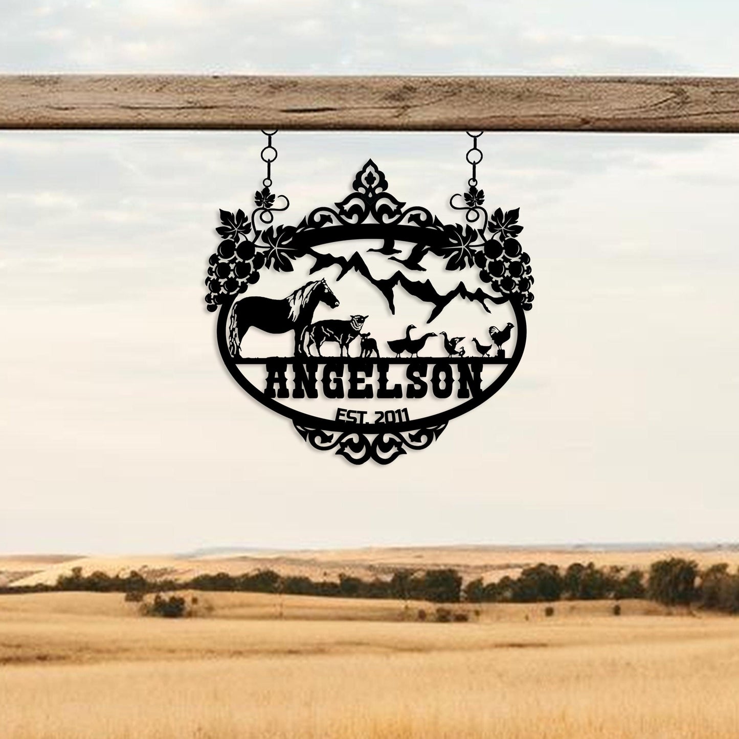 Custom Ranch House Metal Sign, Personalized Metal Farm House Sign, Custom Cottage Name Sign, Unique Family Memory Gift, Christmas Gift