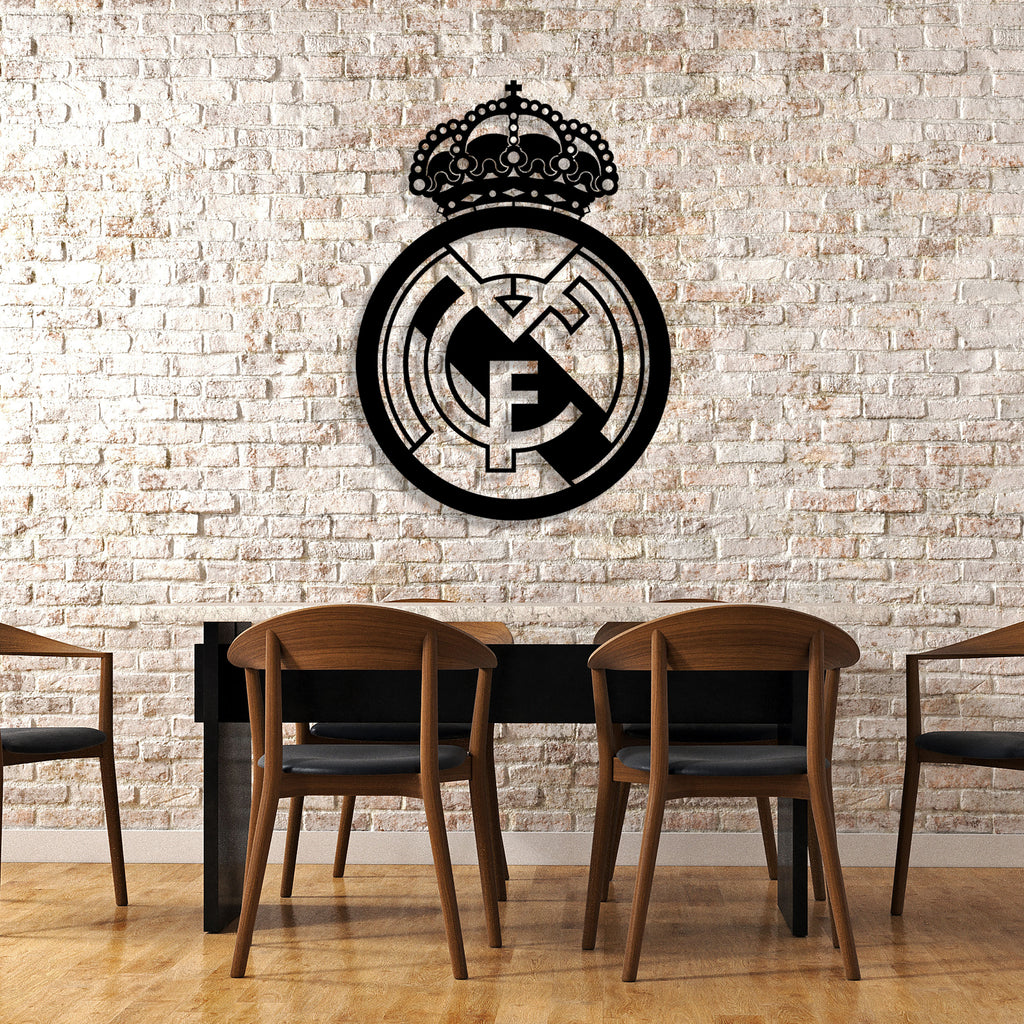 Real Madrid Metal Wall Art - Hala Madrid Steel Logo - Iconic Birthday Gift