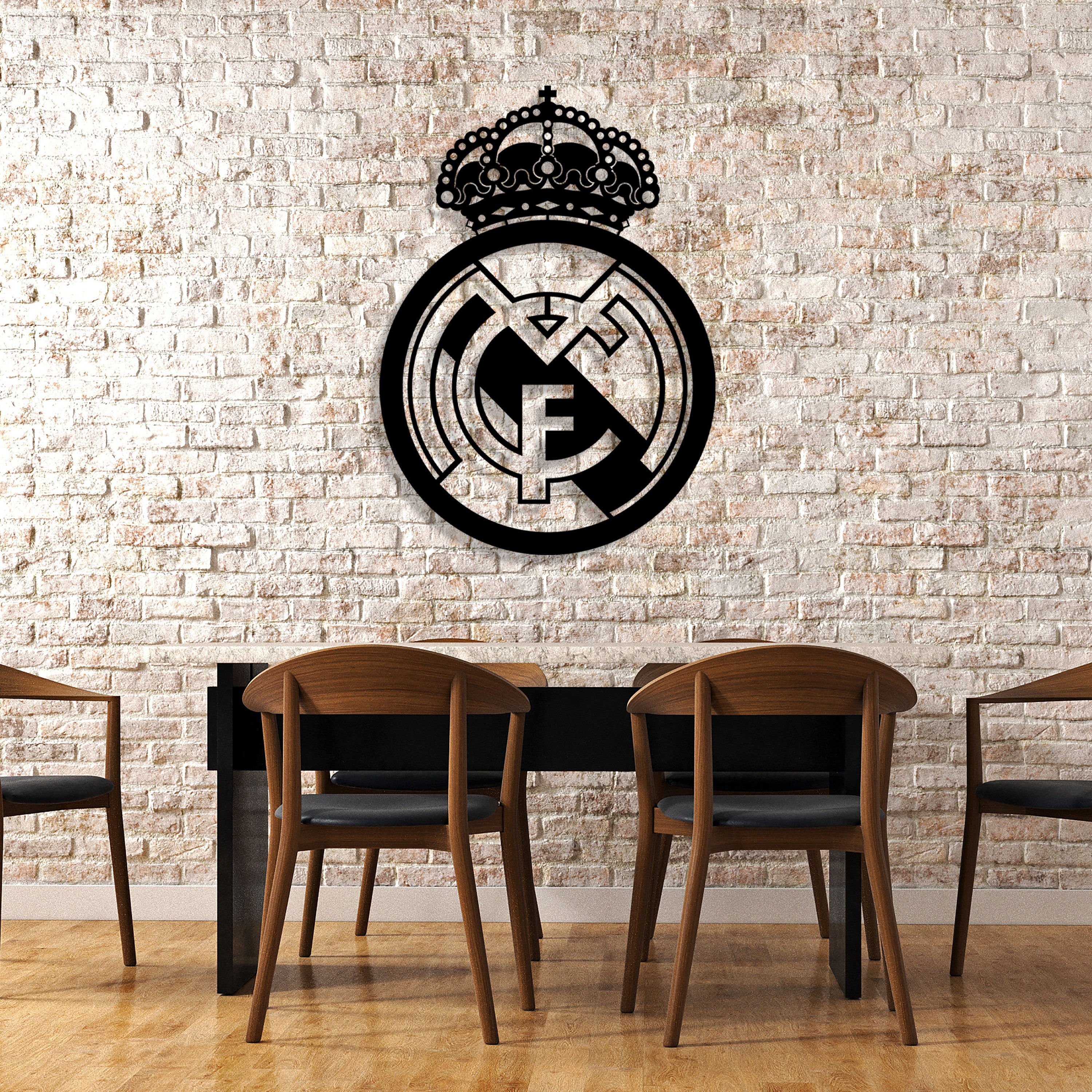 Real Madrid Metal Wall Art - Hala Madrid Steel Logo - Iconic Birthday Gift