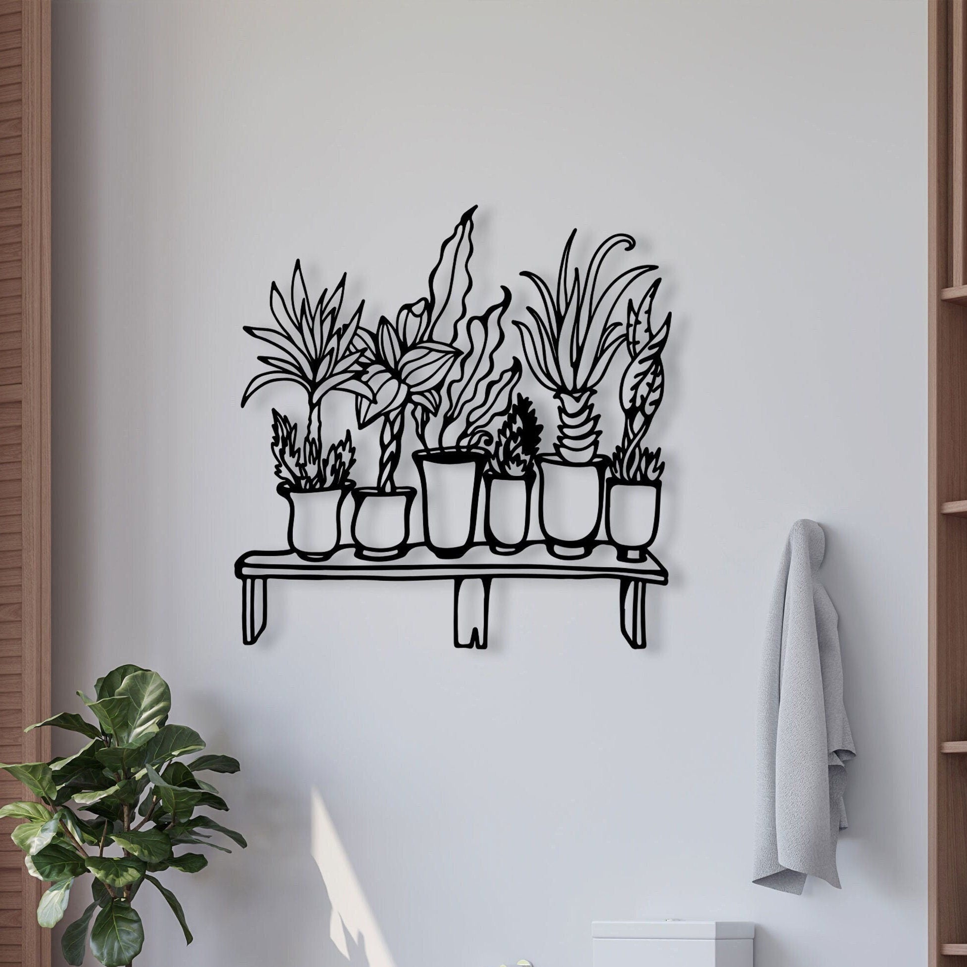 Flowers in Pot Metal Wall Art, Kitchen Metal Wall Decor, Headboard Metal Wall Art, Flower Lovers Unique Birthday Gift, Valentine's Day Gift