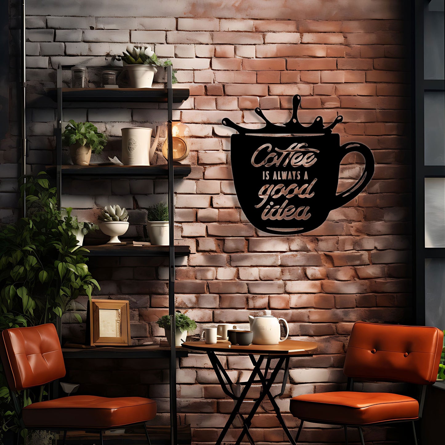 Coffee Time Metal Wall Art, Coffee Bar Metal Decor, Coffee Lovers Gift, Kitchen Metal Wall Art, Office Metal Wall Decor, Gift for Family