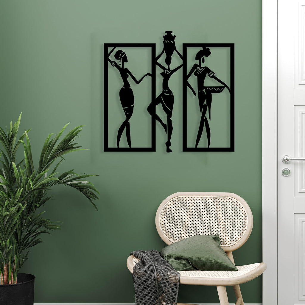 African Woman Metal Wall Art, Livingroom Metal Home Decor, Unique Birthday Gift, Best gift, Gift for Her, Housewarming Gift, Christmas Gift