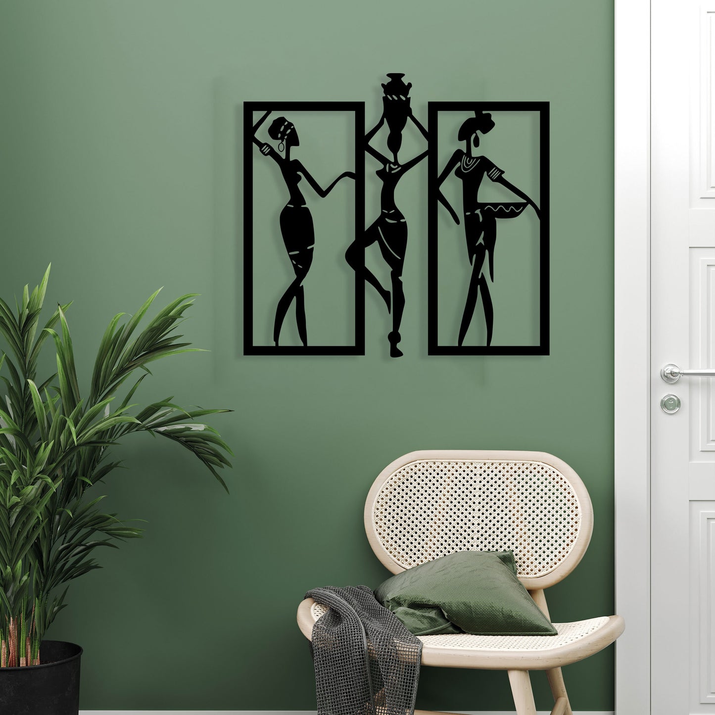 African Woman Metal Wall Art, Livingroom Metal Home Decor, Unique Birthday Gift, Best gift, Gift for Her, Housewarming Gift, Christmas Gift