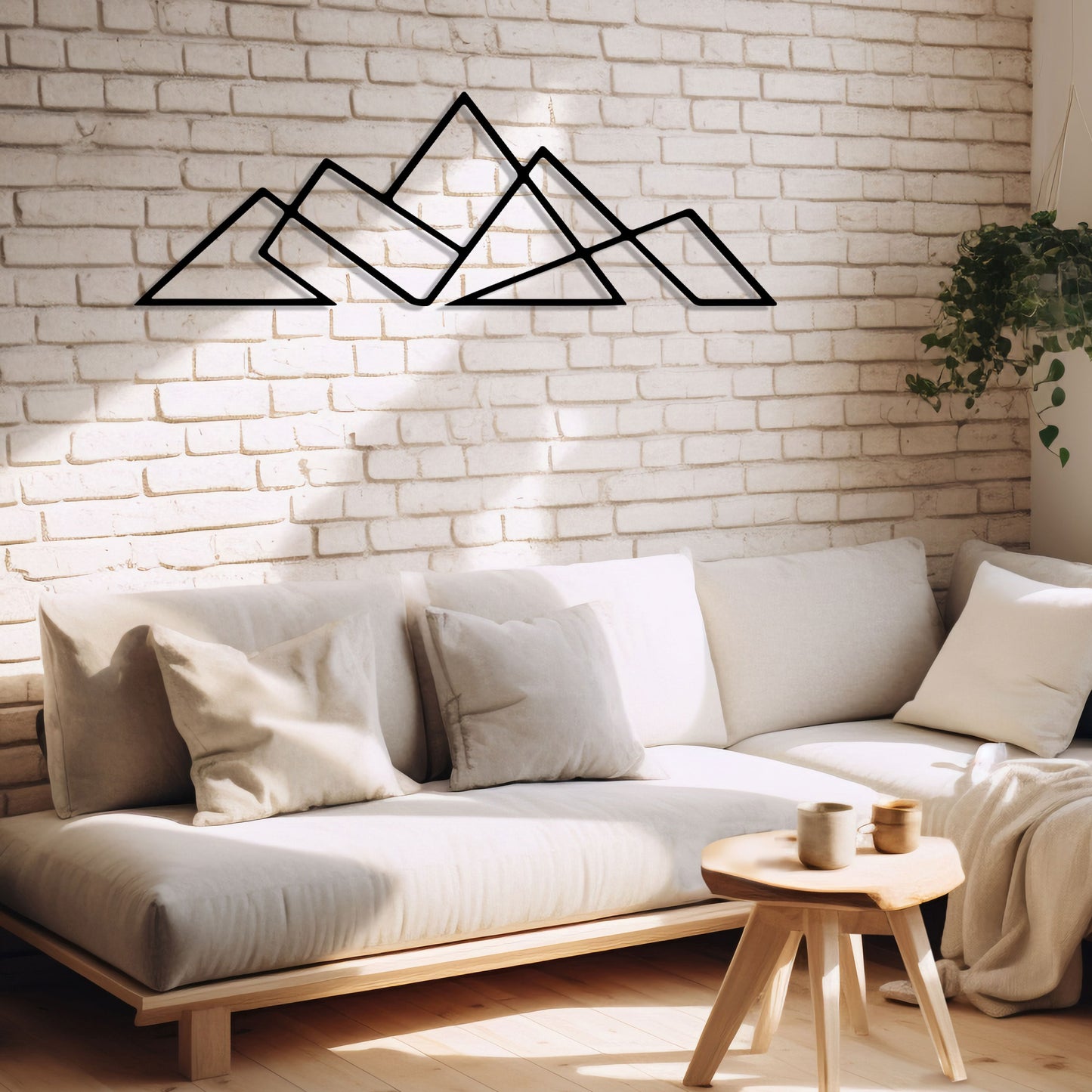 Minimalist Mountain Metal Wall Art, Modern Metal Line Art Decor, Headboard Wall Art, Unique Birthday Gift, Bestseller Gift, Gift for Her
