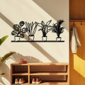 Minimalist Plant Line Art: Metal Wall Decor