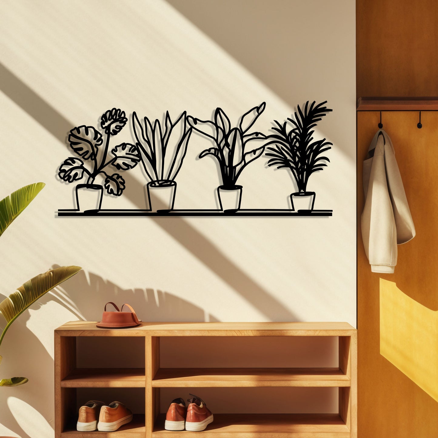 Flowers Metal Wall Art, Minimalist Botanical Metal Wall Art, Unique Gift for Plant Lovers, Flowers Home Decor, Valentine's Day gift