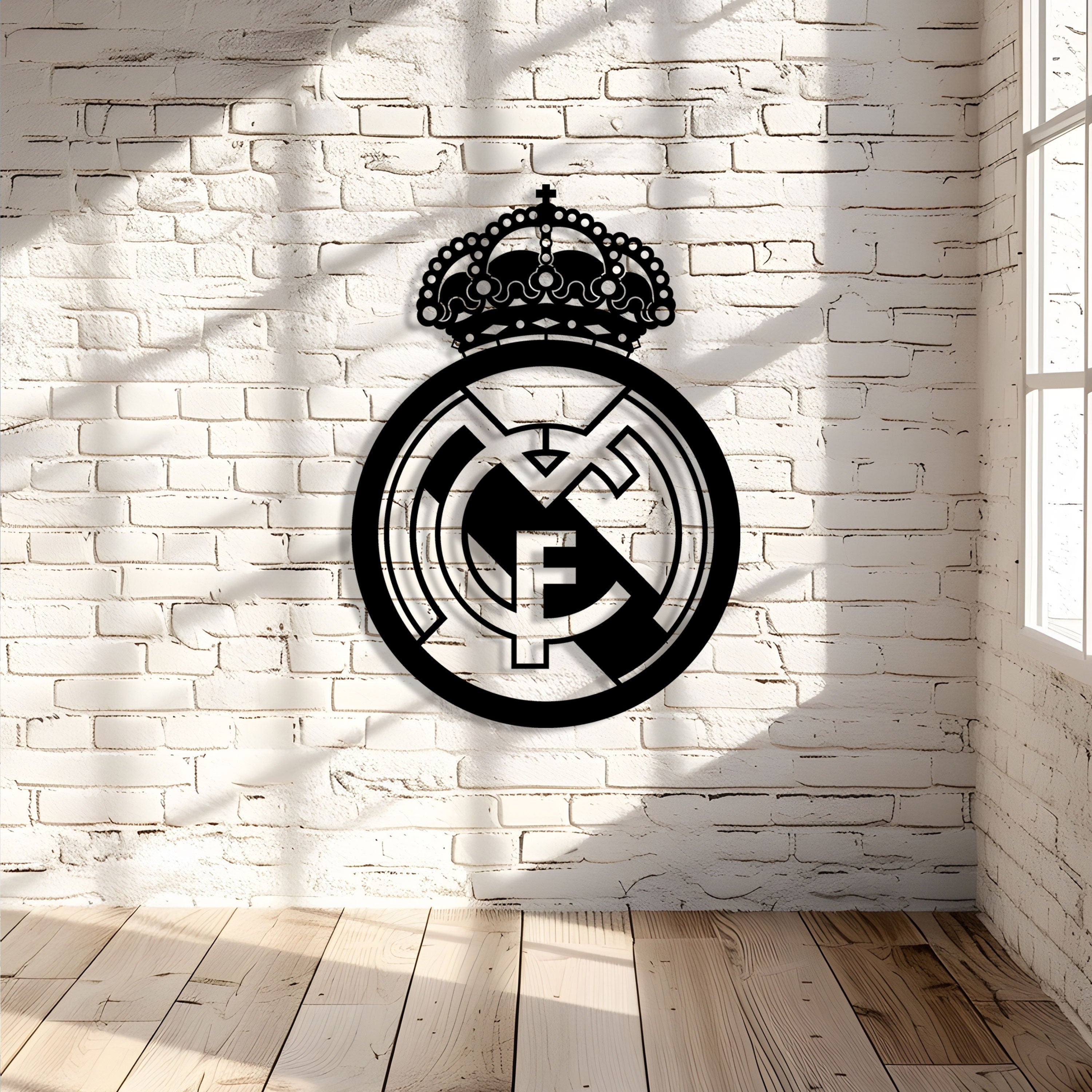 Real Madrid Metal Wall Art - Hala Madrid Steel Logo - Iconic Birthday Gift