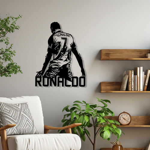 Cristiano Ronaldo Metal Wall Art - Iconic Football Player Item - Unique Birthday Gift