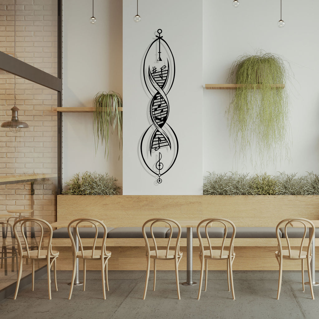 Music Note Metal Wall Art: Modern Music Studio Decor