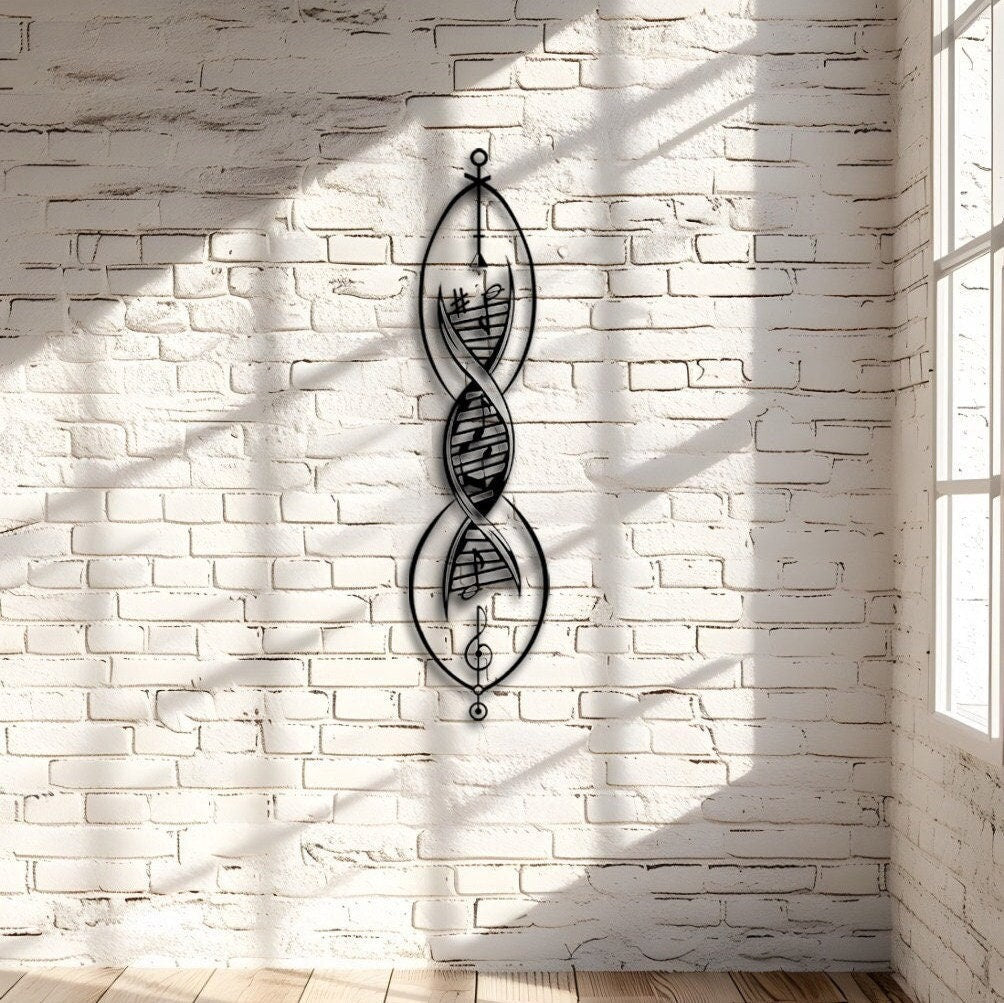 Music Note Metal Wall Art: Modern Music Studio Decor