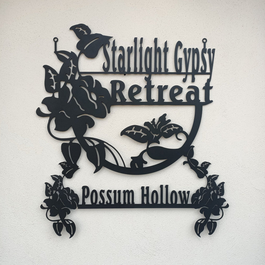 Custom Name Garden Sign, Metal Garden Sign, Outdoor Decor, Metal Yard Art, Metal Garden Stake, Metal Wall Art, Metal Name Sign