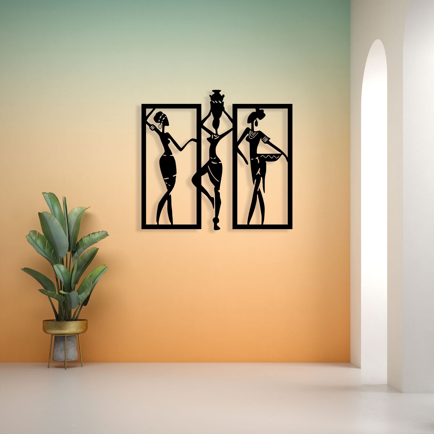 African Woman Metal Wall Art, Livingroom Metal Home Decor, Unique Birthday Gift, Best gift, Gift for Her, Housewarming Gift, Christmas Gift