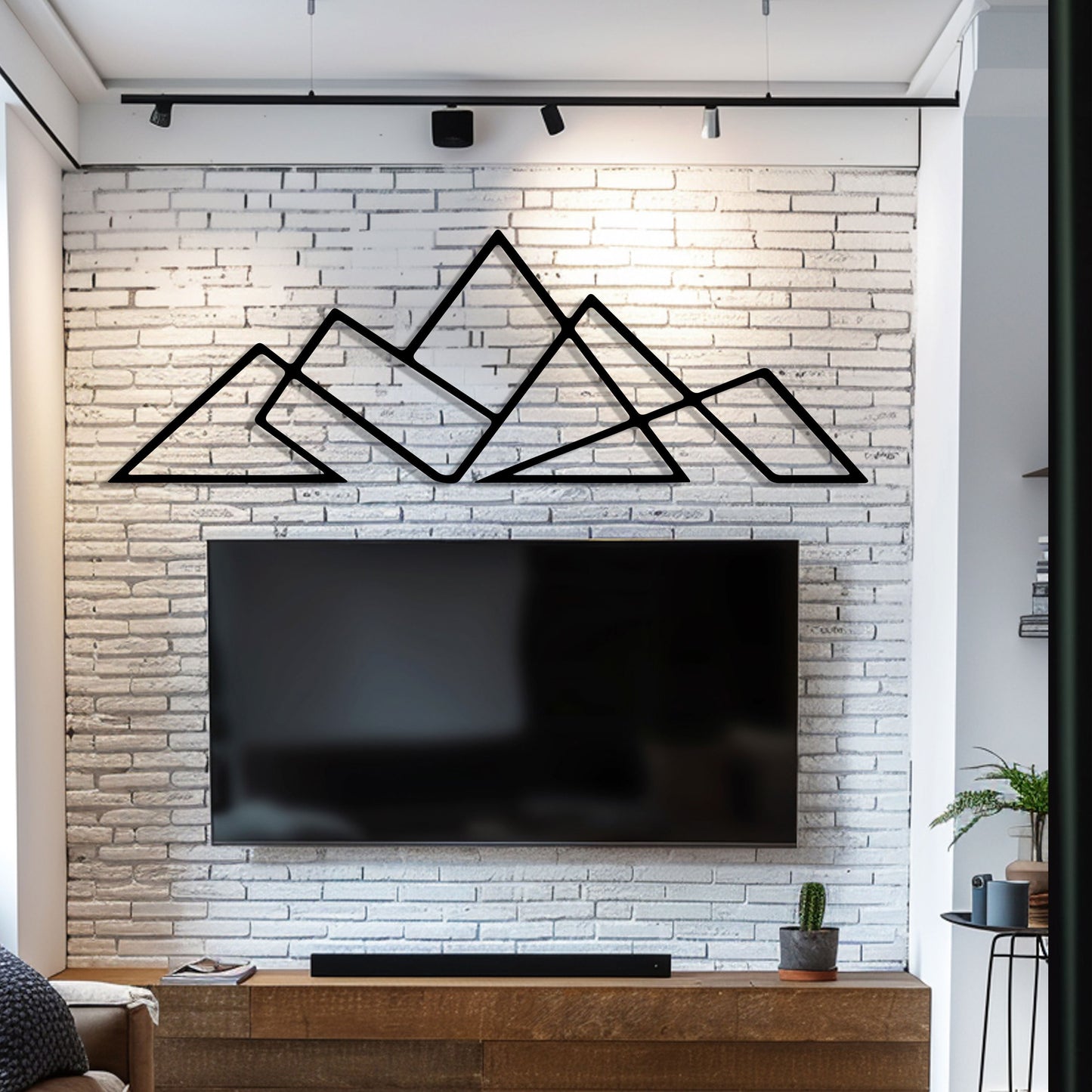 Minimalist Mountain Metal Wall Art, Modern Metal Line Art Decor, Headboard Wall Art, Unique Birthday Gift, Bestseller Gift, Gift for Her