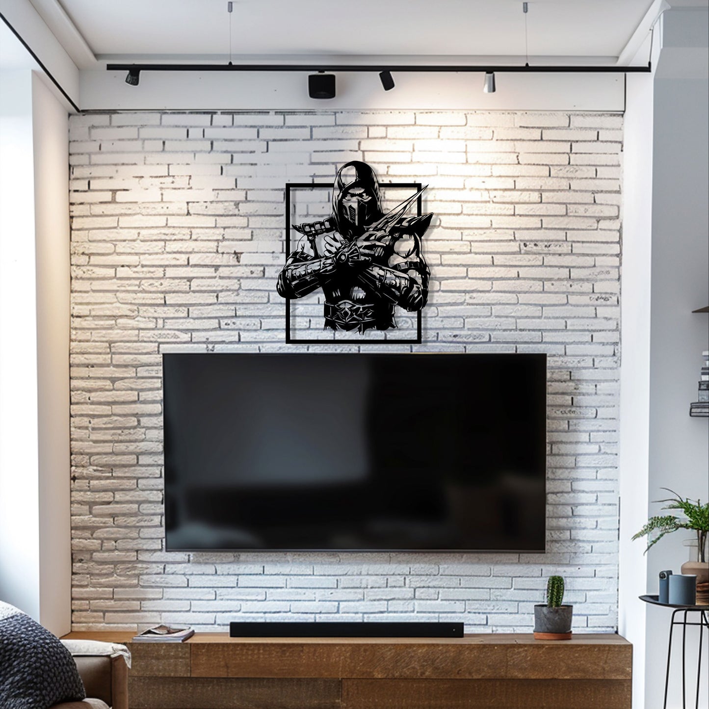Mortal Combat Metal Wall Art, Scorpion Wall Art, Mortal Combat Lovers Gift, Game Room Wall Decor, Best Gift for Gamer, Subzero Wall Art