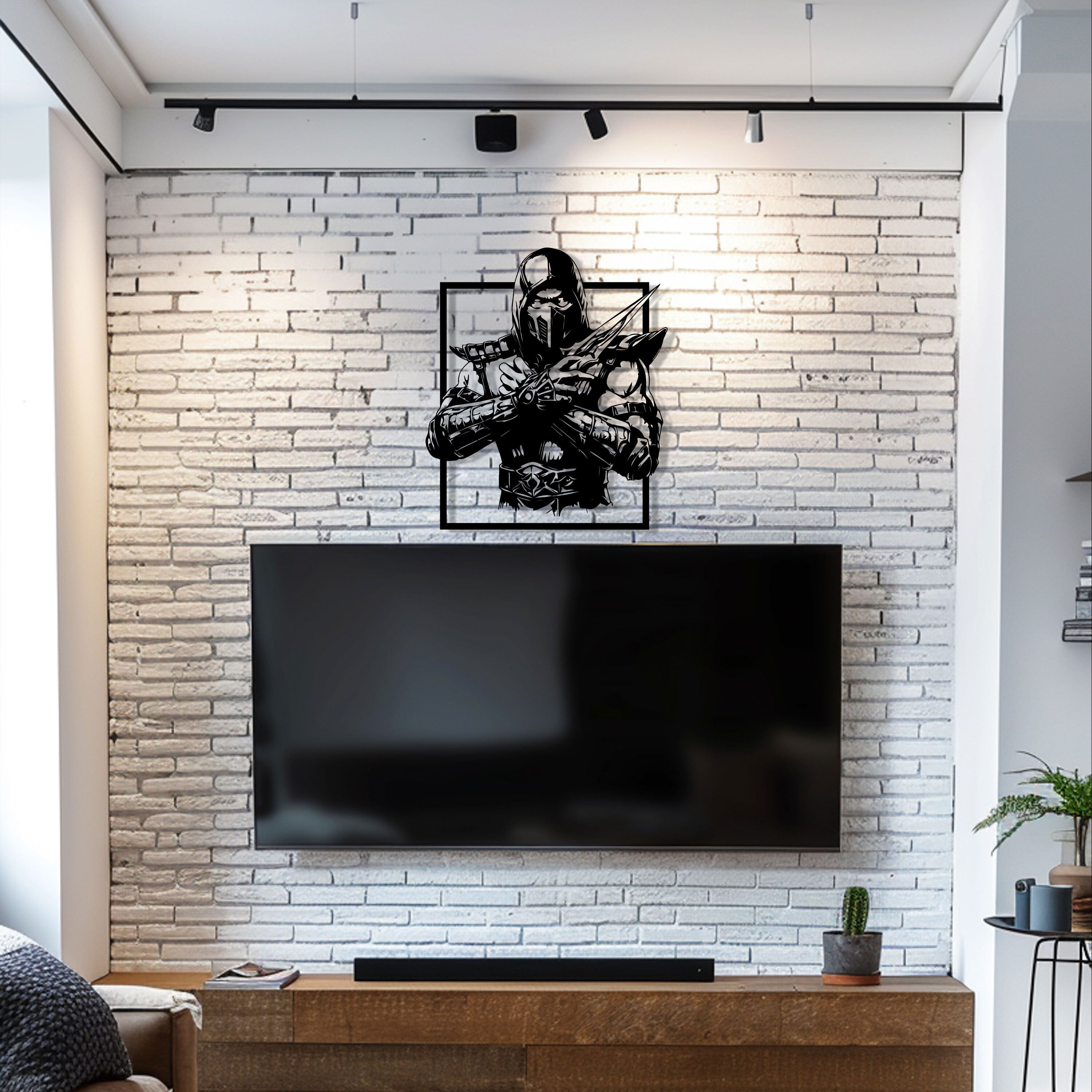 Scorpion Metal Wall Art - Mortal Kombat Gaming Room Decor - Iconic Birthday Gift