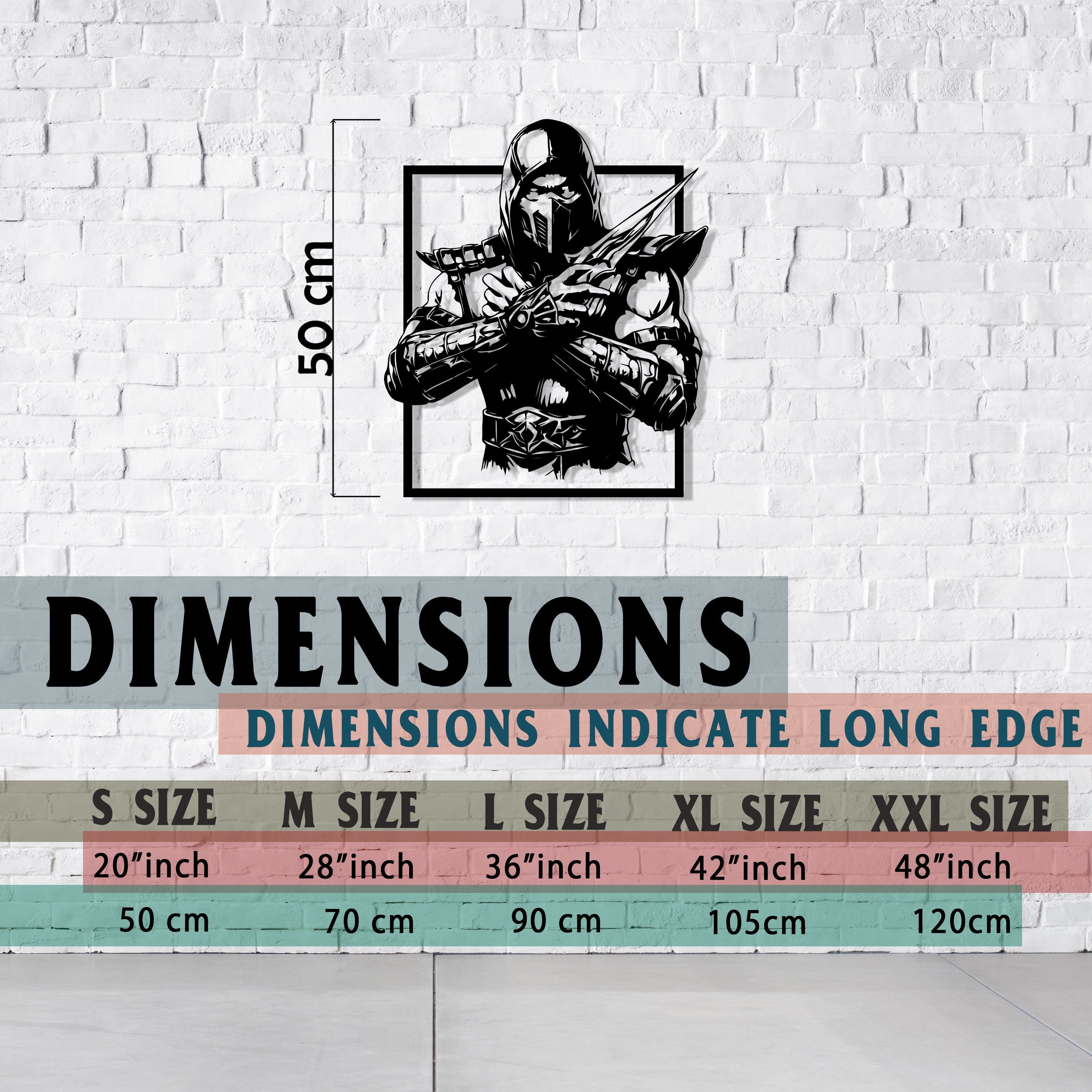 Scorpion Metal Wall Art - Mortal Kombat Gaming Room Decor - Iconic Birthday Gift