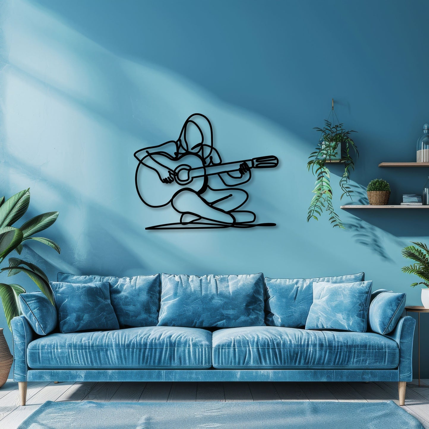 Woman Guitar Metal Line Art, Line Art Metal Woman Guitarist, Musicians Lovers Birthday Gift, Bestseller Gift, Gift for Her, iconic Line Art