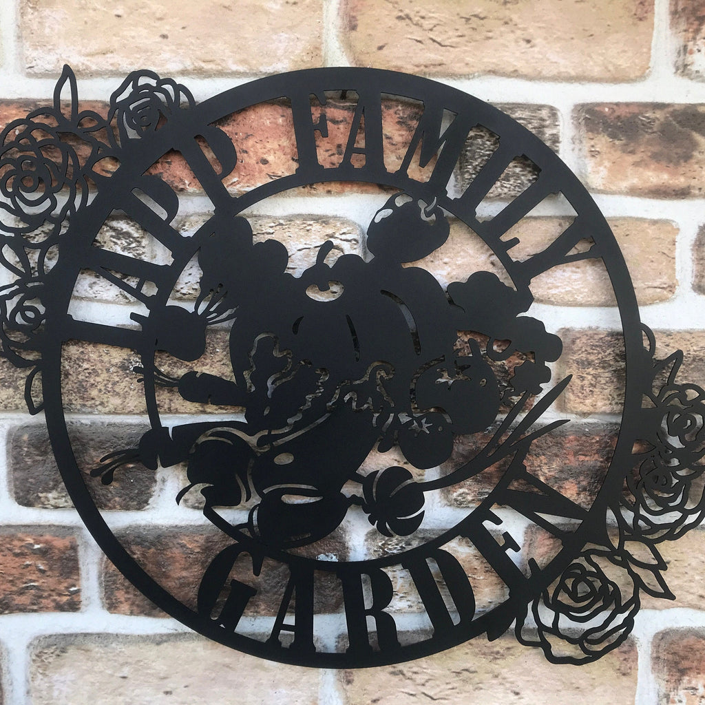 Custom Name Garden Sign, Metal Garden Sign, Outdoor Decor, Metal Yard Art, Metal Garden Stake, Metal Wall Art, Metal Name Sign