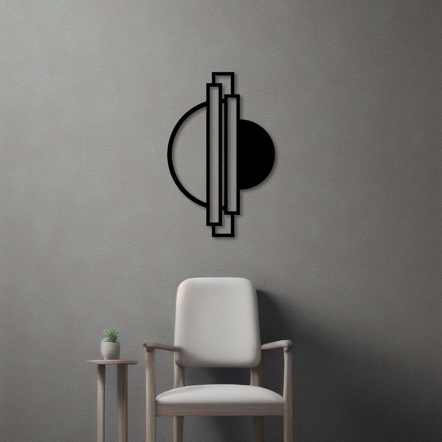 Geometric Metal Wall Art, Modern Metal Home Decor, Unique Birthday Gift, Office Metal Wall Art, Gift for Her, Valentine's Day Gift