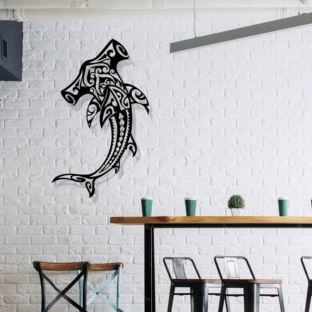Hammerhead Shark Metal Wall Art - Ocean Beach Decor - Sea Lovers Gift