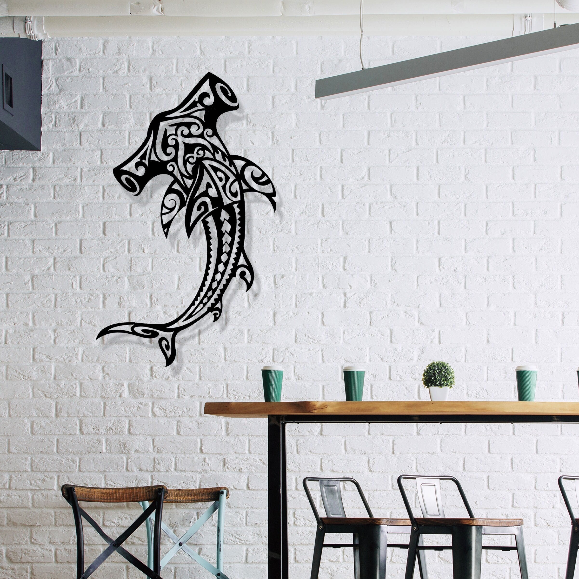 Hammerhead Shark Metal Wall Art - Ocean Beach Decor - Sea Lovers Gift