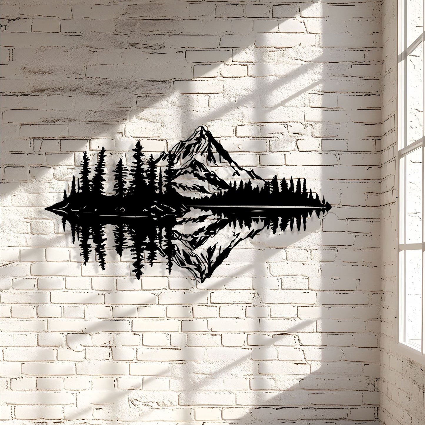 Mountain Metal Wall Art - Mountain Lake Metal Home Decor - Outdoor Metal Wall Art - Perfect Gift for Mountain Lovers - Valentine's Day gift