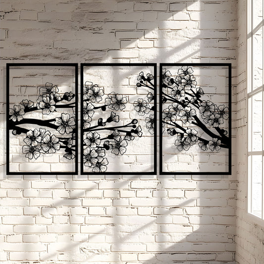 Cherry Blossom Metal Wall Art - Cherry Blossom Metal Home Decor - Unique Birthday Gift - Headboard Metal Wall Art - Christmas Gift