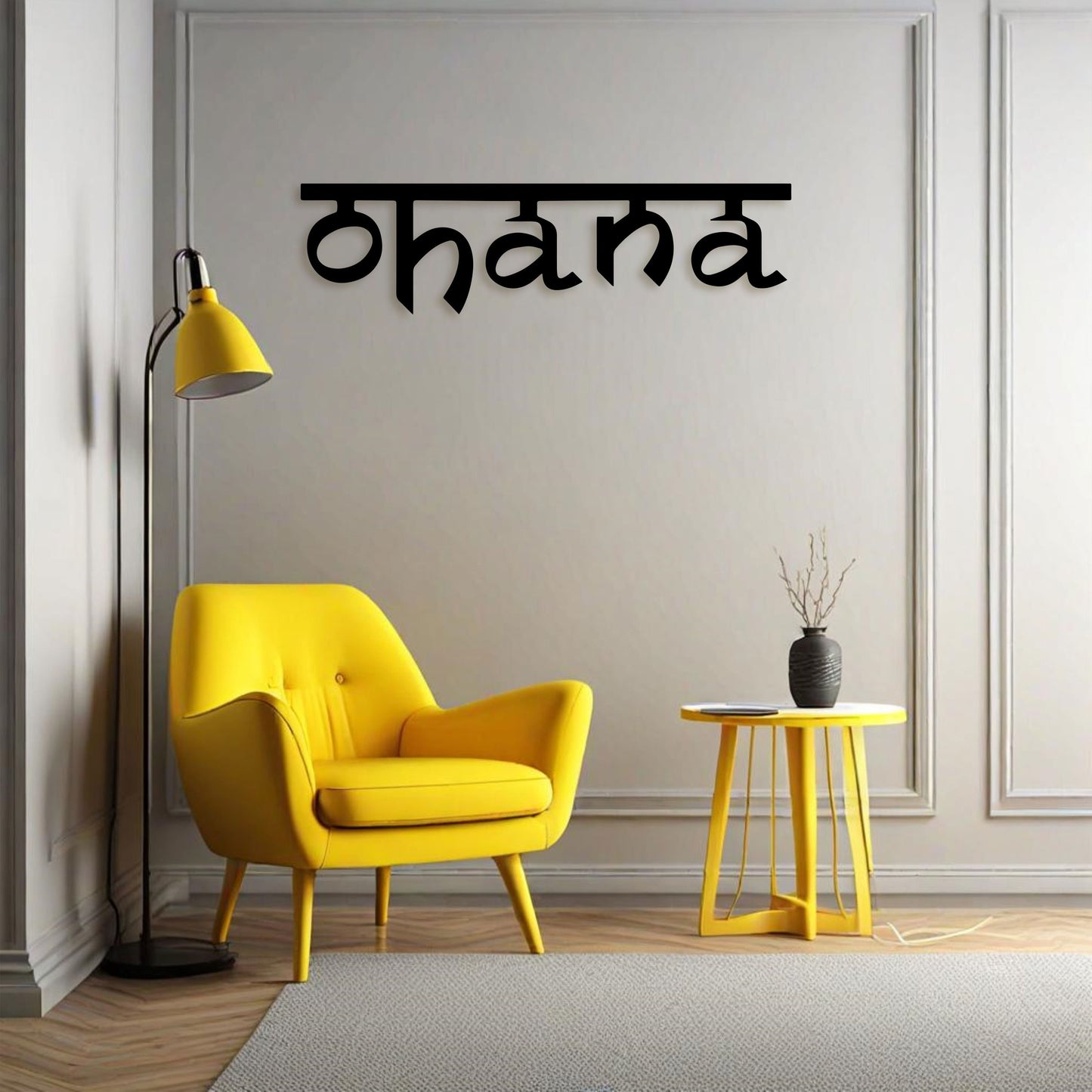 Ohana Metal Wall Art, House Entry Metal Wall Art, Beach Bar Entry Metal Wall Sign, Birthday Gift, Outdoor Wall Art, Valentine's Day Gift
