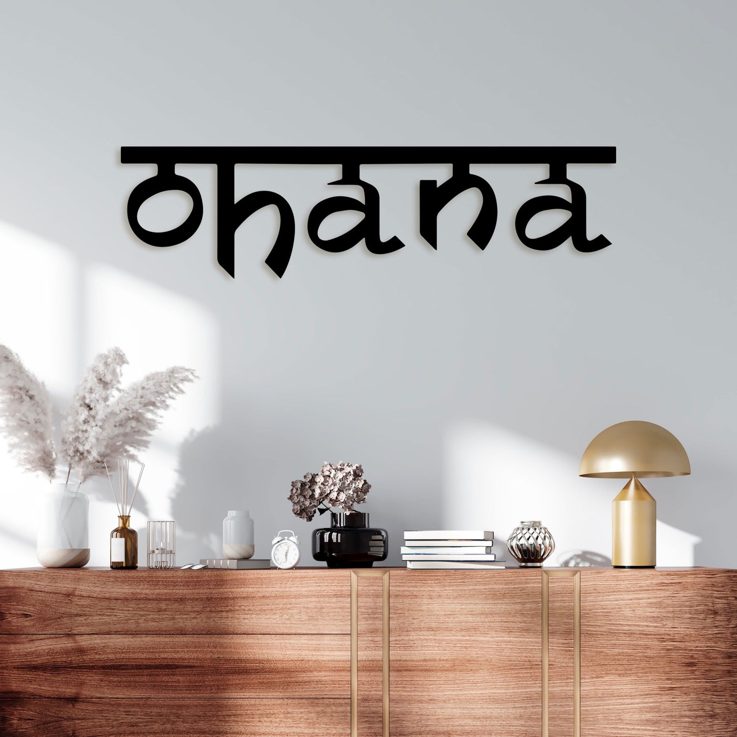 Ohana Metal Wall Art, House Entry Metal Wall Art, Beach Bar Entry Metal Wall Sign, Birthday Gift, Outdoor Wall Art, Valentine's Day Gift