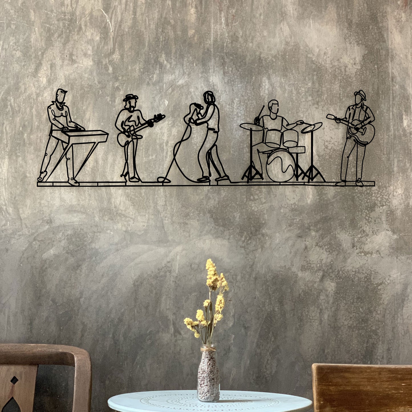 Music Group Metal Wall Art, Rock-N Roll Group Decor, Gift to the Musician, Music Lovers Birthday Gift, Music Themed Gift, Gift for Musican