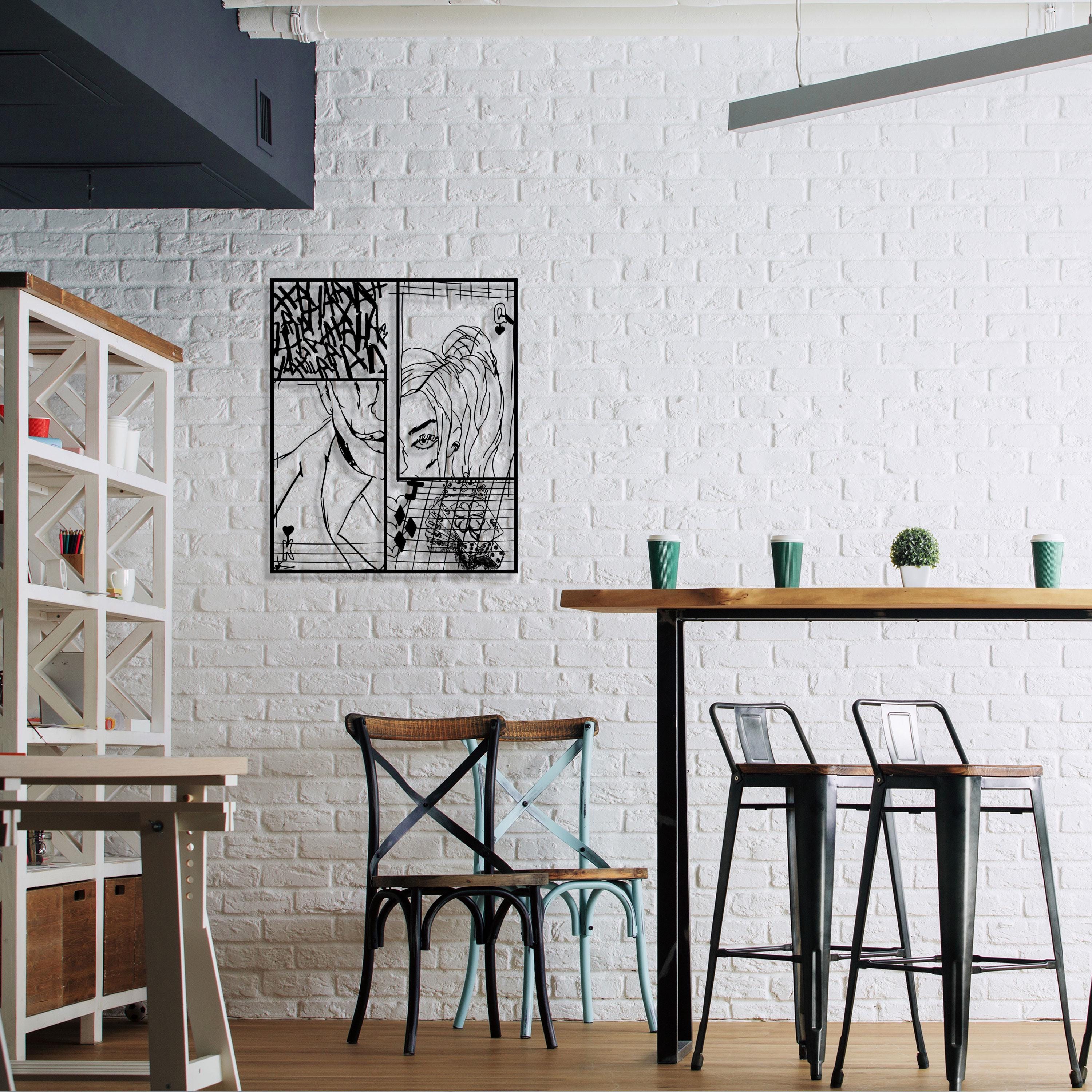 Joker Metal Wall Art - Harley Queen Home Decor- Joker Lovers  Unique Birthday Gift