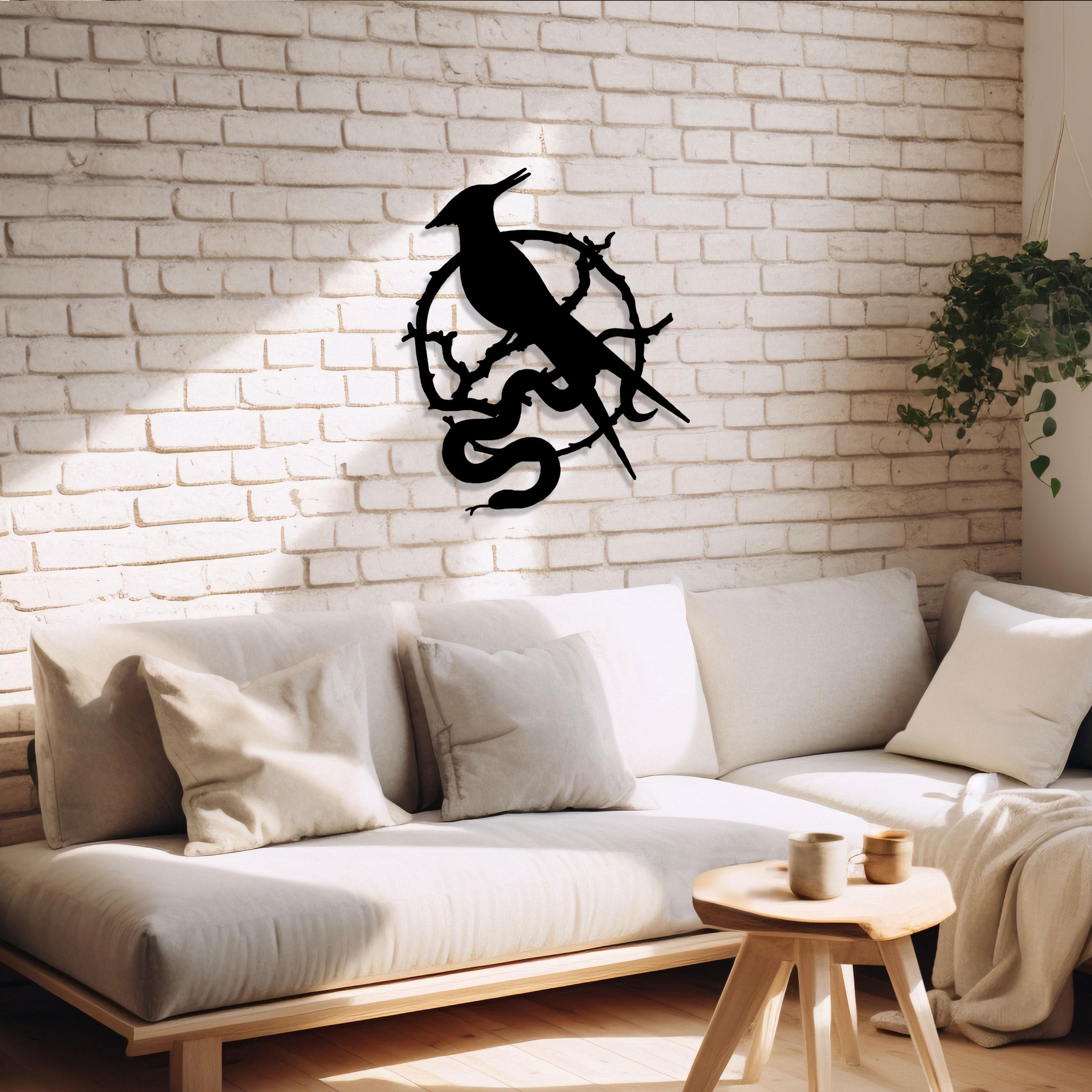 The Ballad of Songbirds and Snakes Metal Wall Art - Modern Minimalist Decor - Iconic Birthday Gift