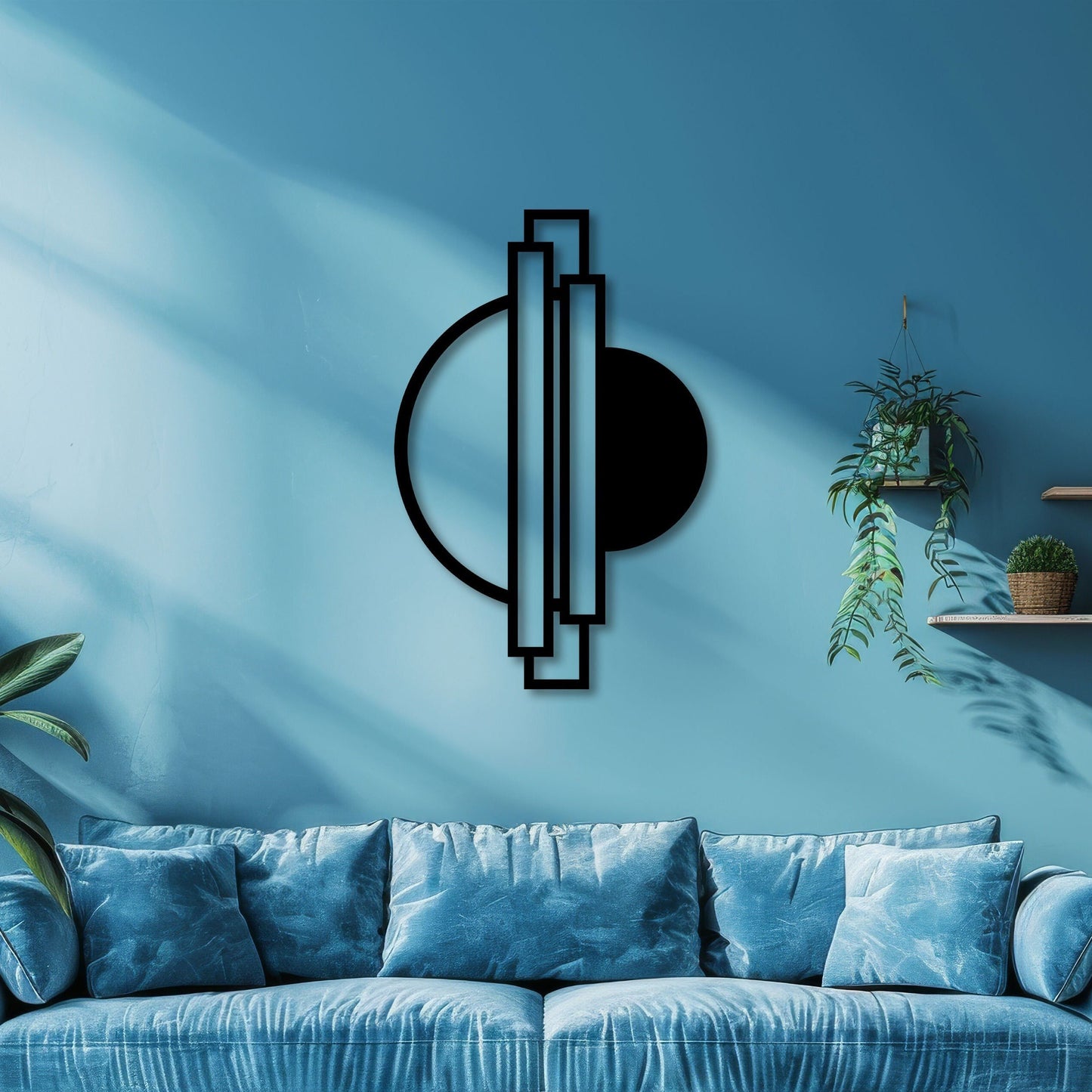 Geometric Metal Wall Art, Modern Metal Home Decor, Unique Birthday Gift, Office Metal Wall Art, Gift for Her, Valentine's Day Gift