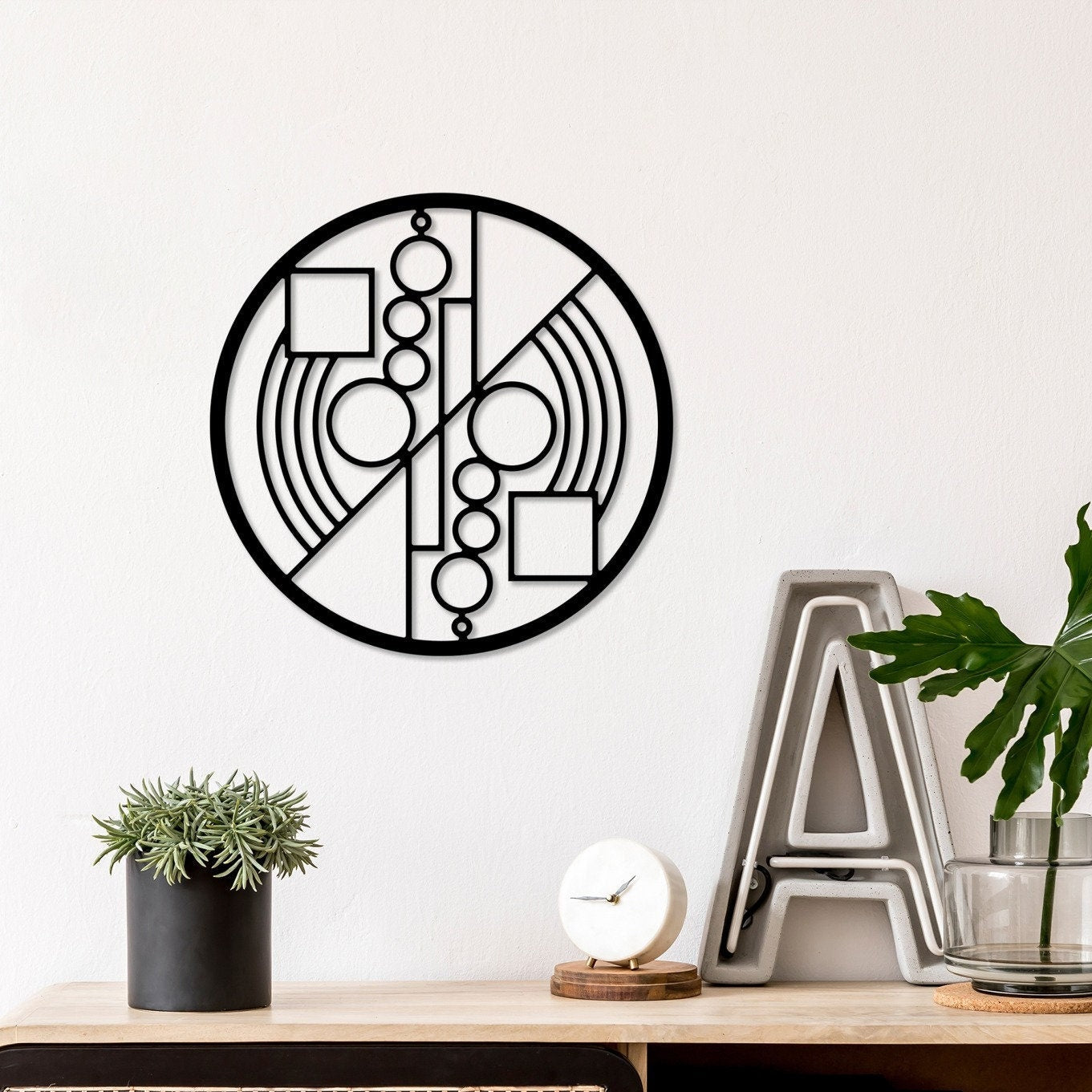 Geometric Metal Wall Art, Golden Ratio Metal Wall Decor, Spiral Metal Line Wall Art, Office Metal Wall Art, Custom Design Metal Wall Art