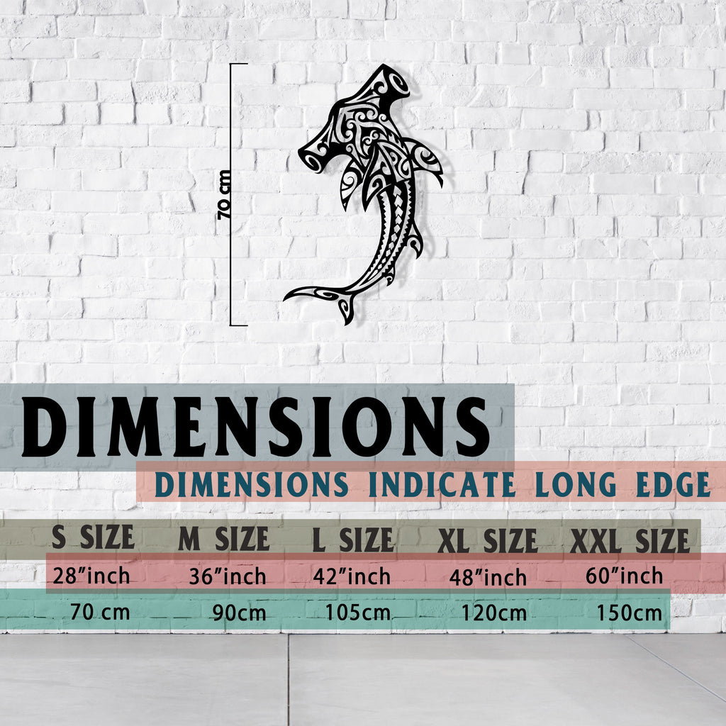 Hammerhead Shark Metal Wall Art - Ocean Beach Decor - Sea Lovers Gift