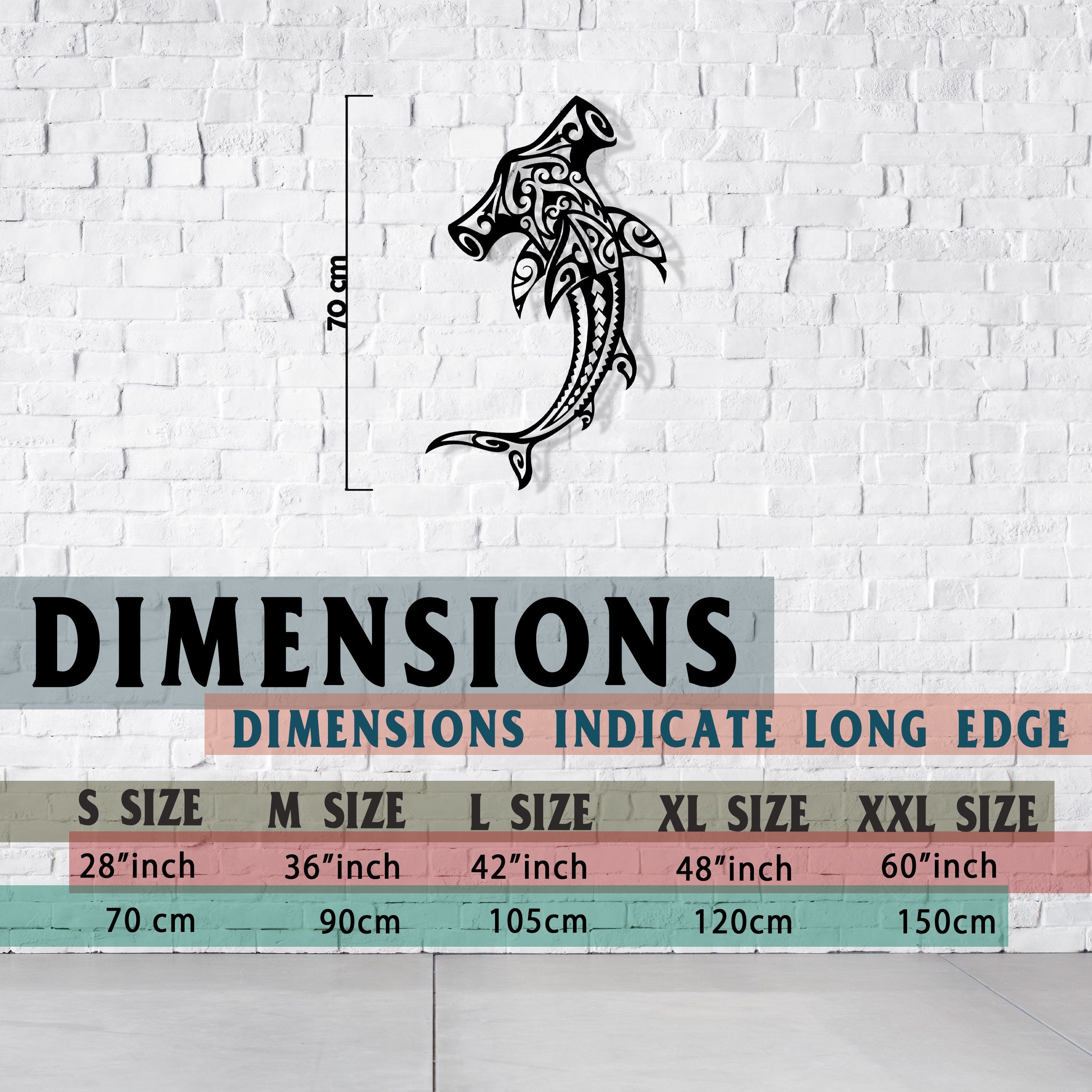 Hammerhead Shark Metal Wall Art - Ocean Beach Decor - Sea Lovers Gift