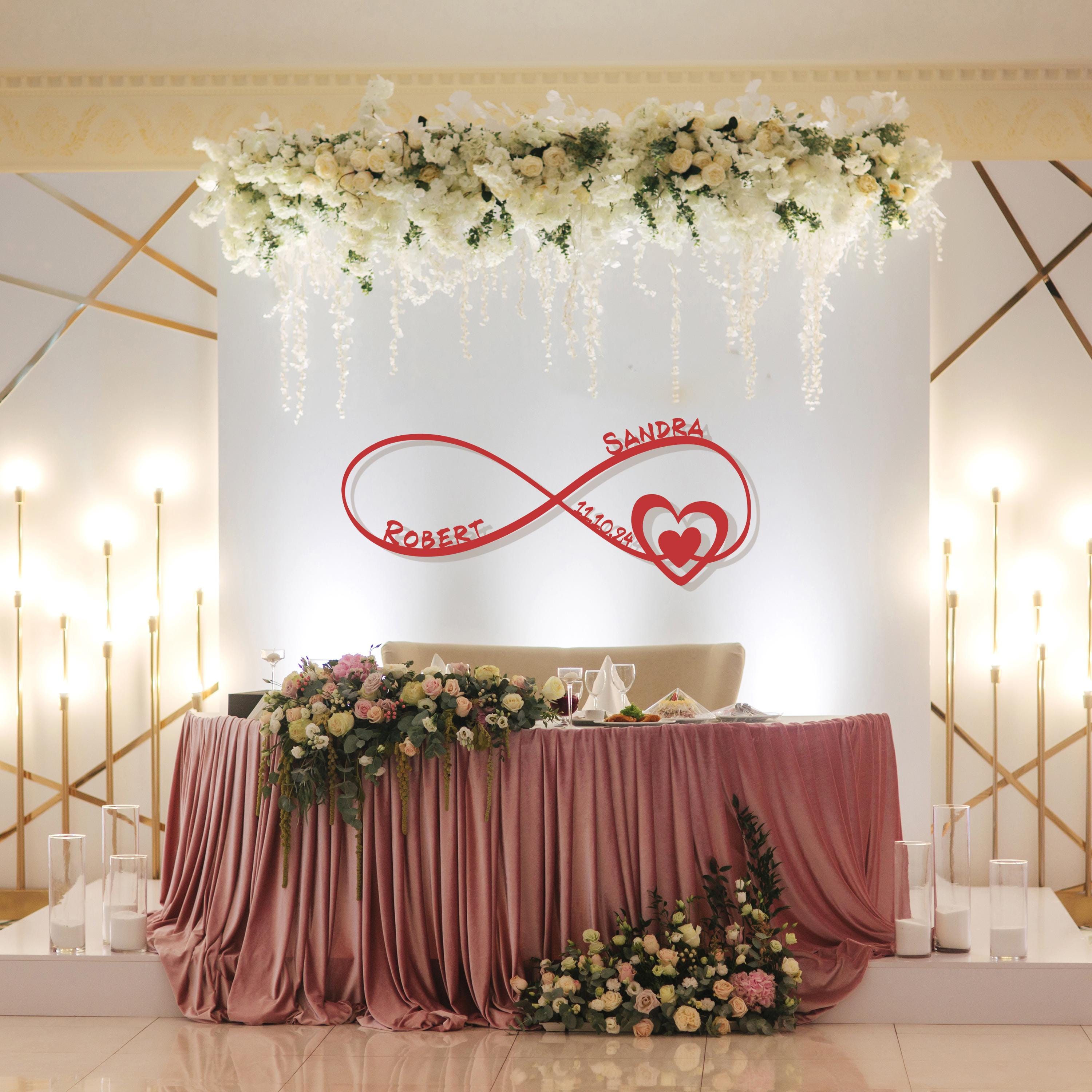 Customized Infinity Heart Metal Wall Art - Personalized Wedding Decor - Unique Anniversary Gift for Couples - Christmas Gift - Gift For Love