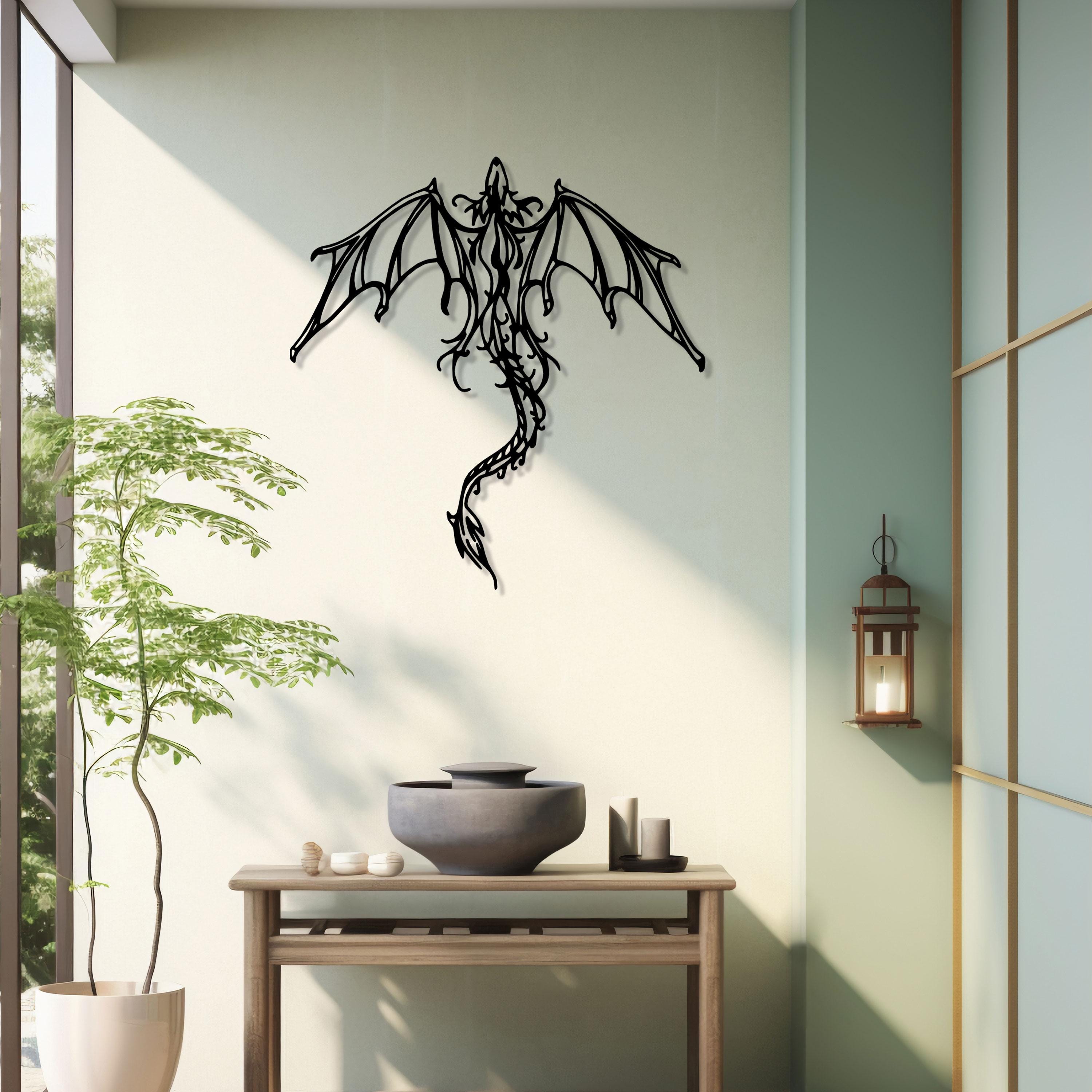 Dragon Metal Wall Art, Bedroom Metal Home Decor, Dragon Lovers Brithday Gift, Game Room Wall Decor, Best Gift for Gamer, Christmas Gift