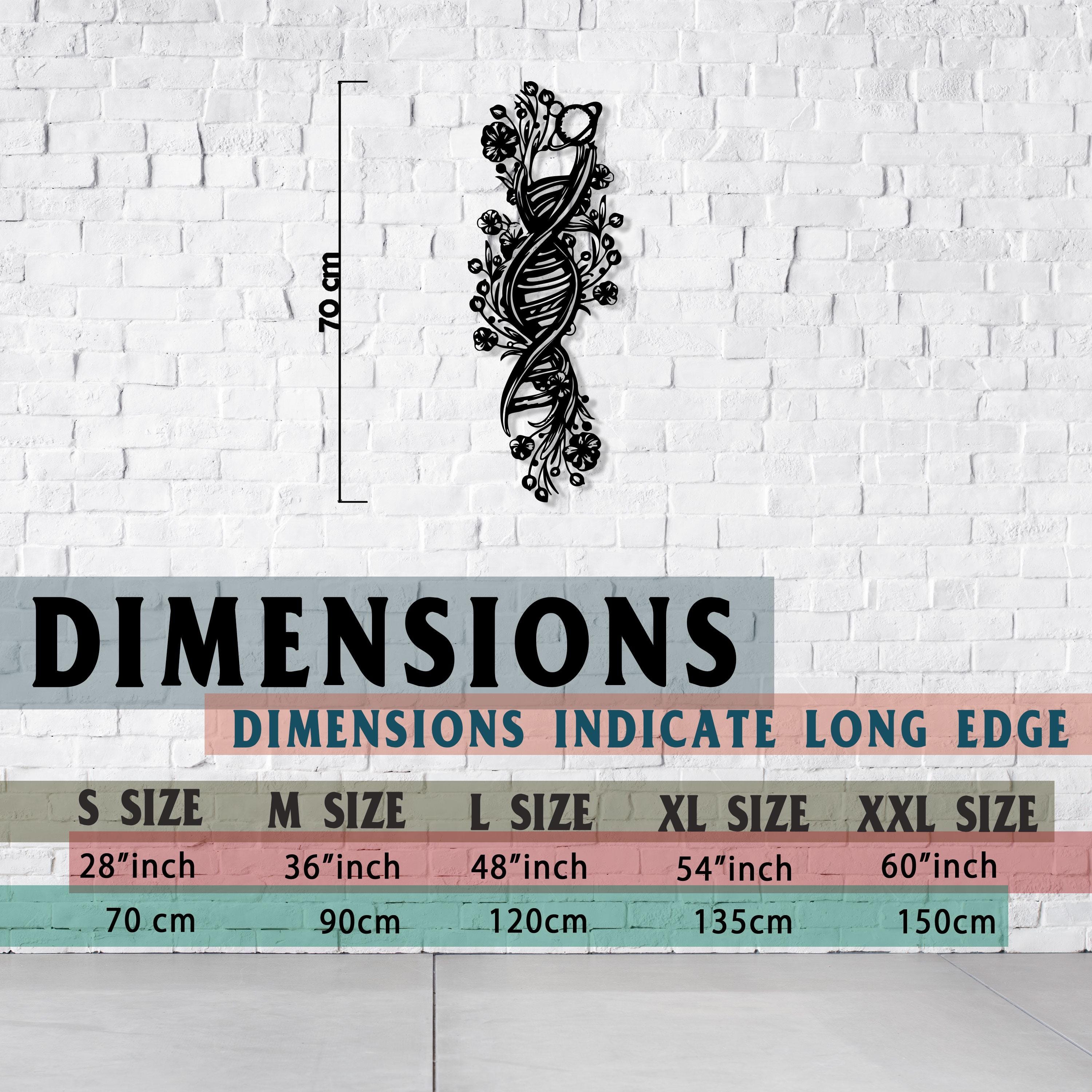 Floral DNA Metal Wall Art - Science Home Decor - Iconic Birthday Gift