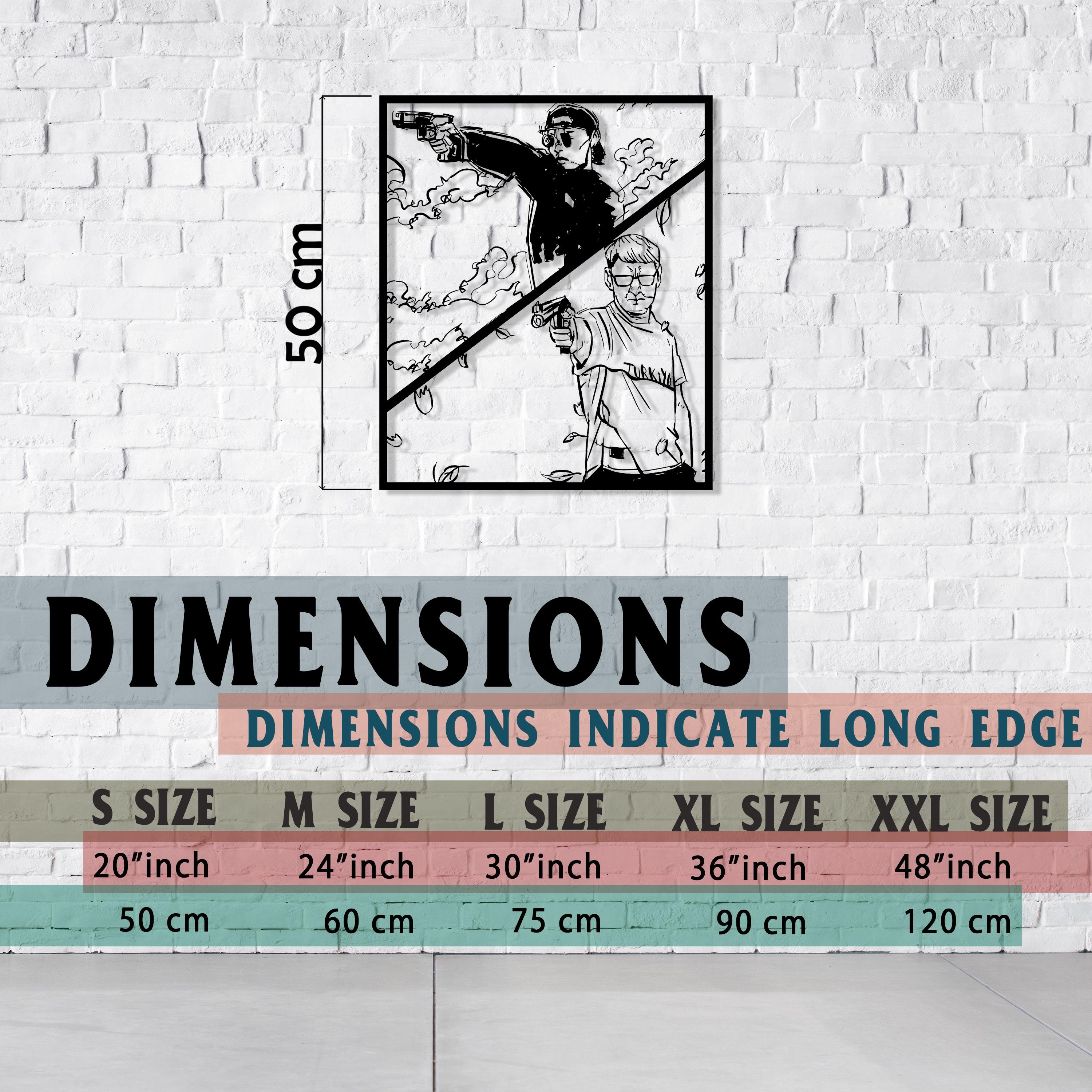 Iconic Shooter Metal Wall Art, Mancave Decor