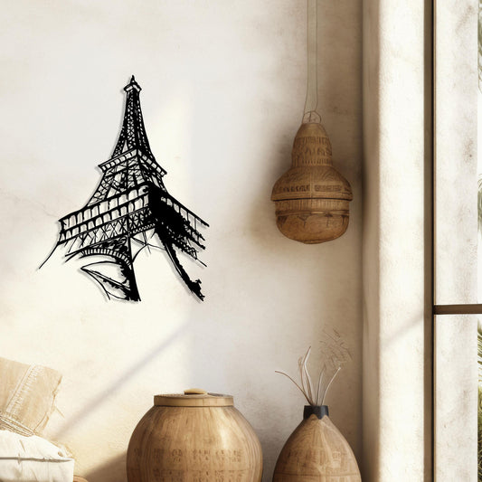 Paris Eiffel Tower Metal Wall Art, Christmas Gift, Unique Birthday Gift, Modern Metal Wall Home Decor, Valentine's Day gift, Free Shipping