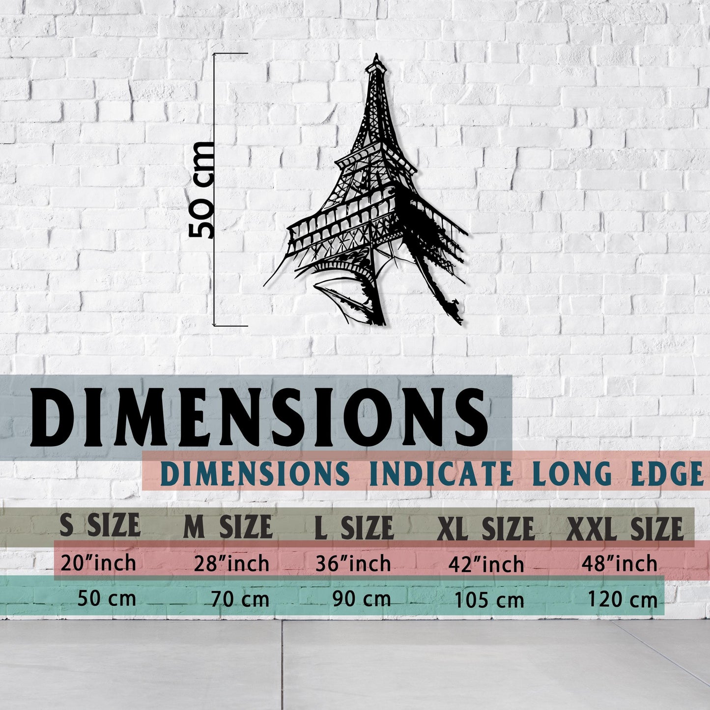 Paris Eiffel Tower Metal Wall Art, Christmas Gift, Unique Birthday Gift, Modern Metal Wall Home Decor, Valentine's Day gift, Free Shipping