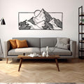 Modern Mountain Sun Metal Wall Art - Outdoor Metal Cabin Decor - Birthday Gift