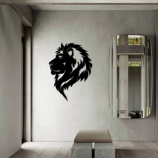 Lion King Metal Wall Art, Lion Head Metal Wall Decor, King Of The Jungle Wall Art, Animal Wall Decor, Gift for him, Housewarming Gift