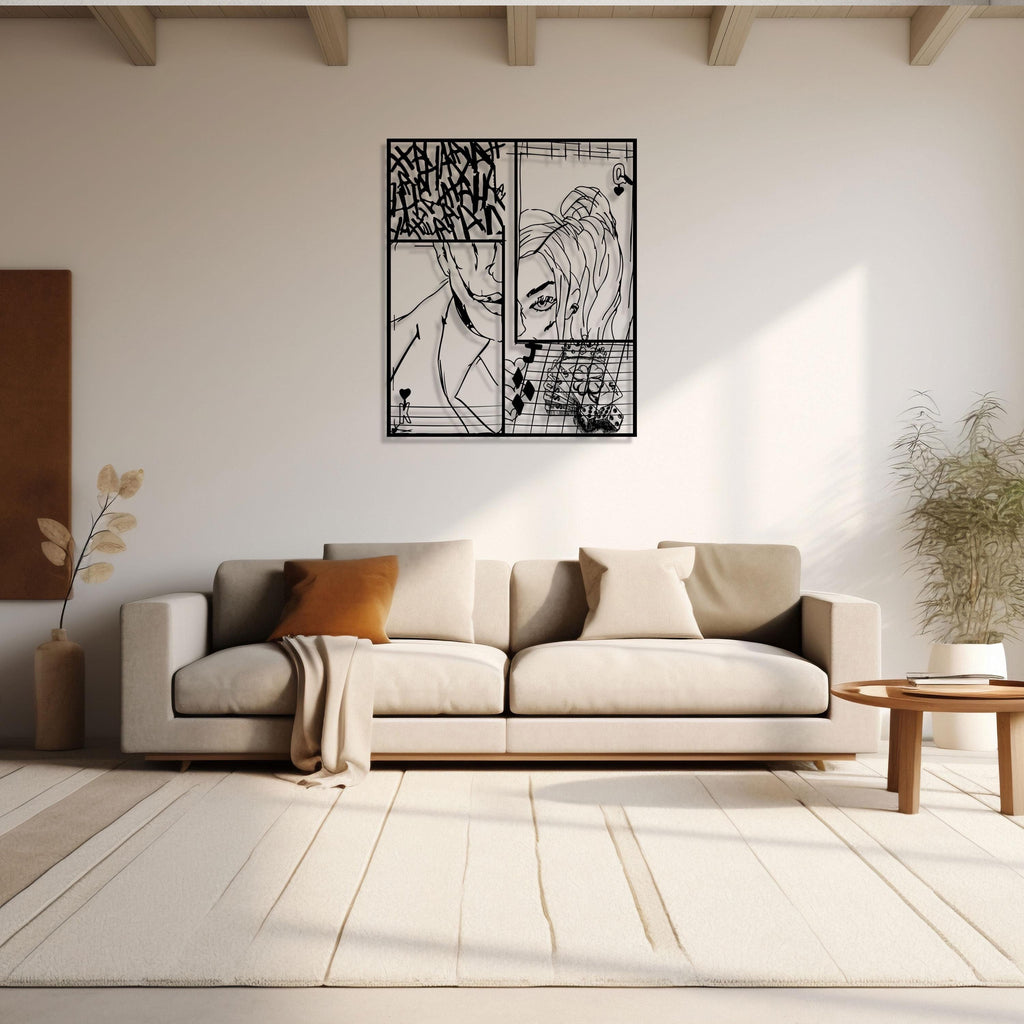 Joker Metal Wall Art - Harley Queen Home Decor- Joker Lovers  Unique Birthday Gift