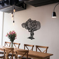 Modern Black Tree Metal Wall Ar - Nature Inspired Home Decor - Unique Birthday Gift