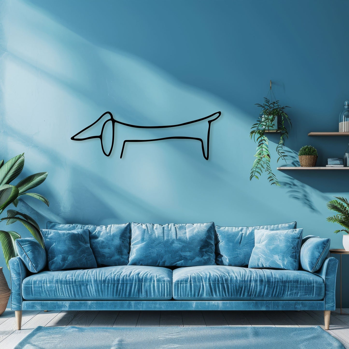 Picasso Dog Metal Line Wall Art, Dog Lover Wire Metal Wall Decor, Unique Birthday Gift, Home Garden Wall Decor, Gift, Valentine's Day Gift