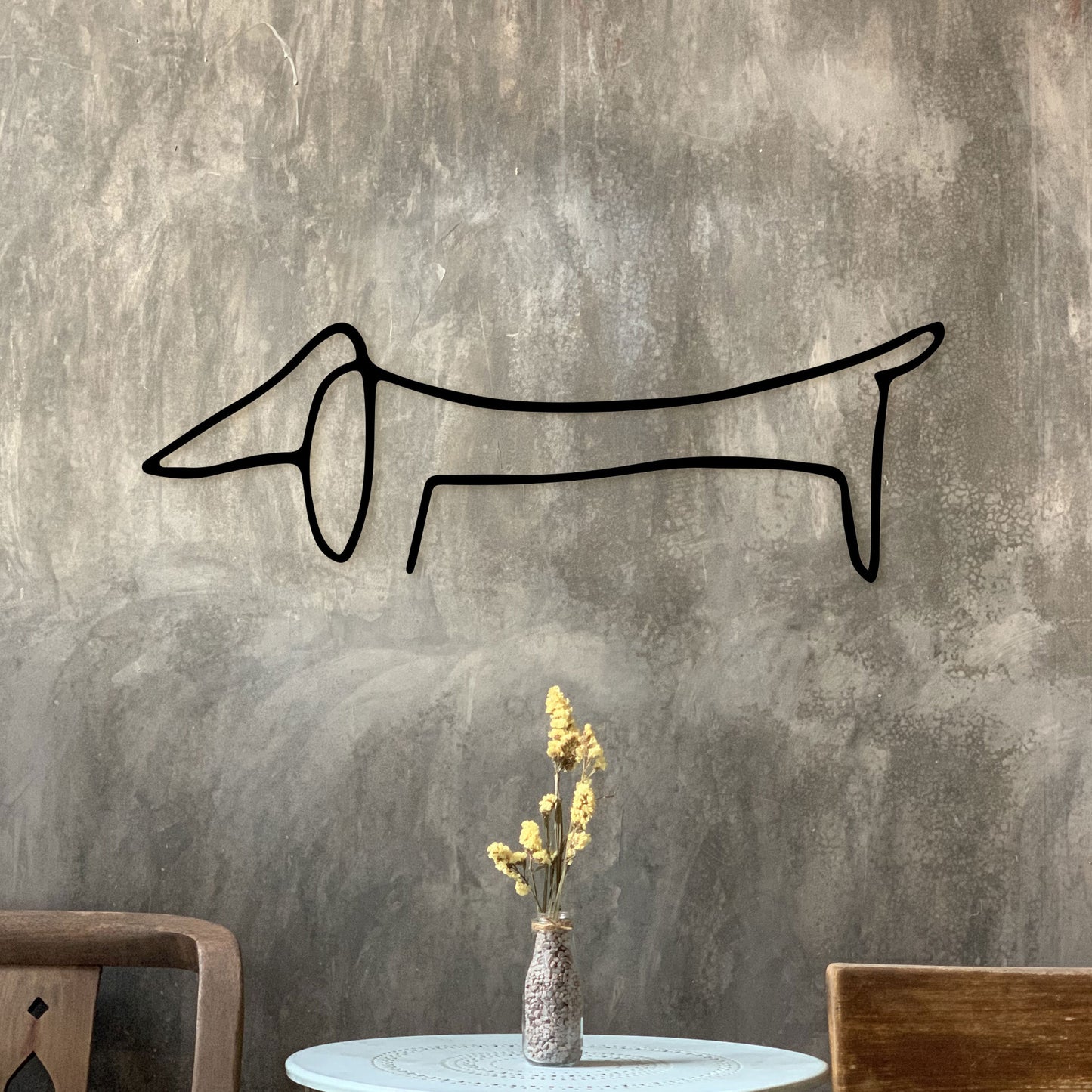 Picasso Dog Metal Line Wall Art, Dog Lover Wire Metal Wall Decor, Unique Birthday Gift, Home Garden Wall Decor, Gift, Valentine's Day Gift