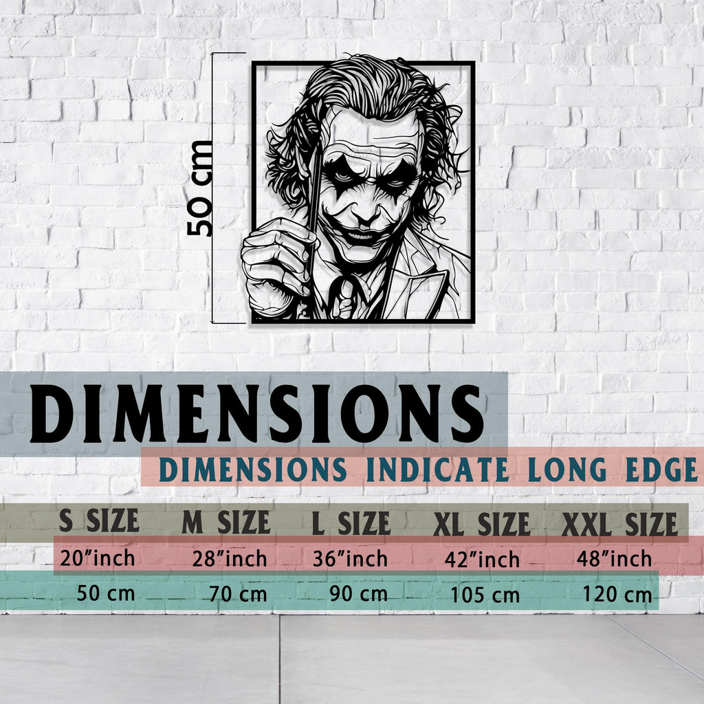 Joker Metal Wall Art - Movie Room Wall Decor - Unique Birthday Gift