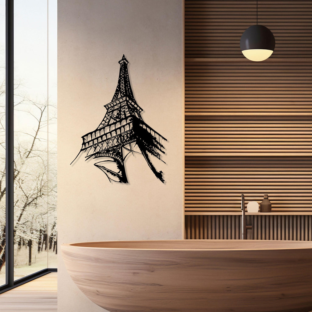 Paris Eiffel Tower Metal Wall Art, Christmas Gift, Unique Birthday Gift, Modern Metal Wall Home Decor, Valentine's Day gift, Free Shipping